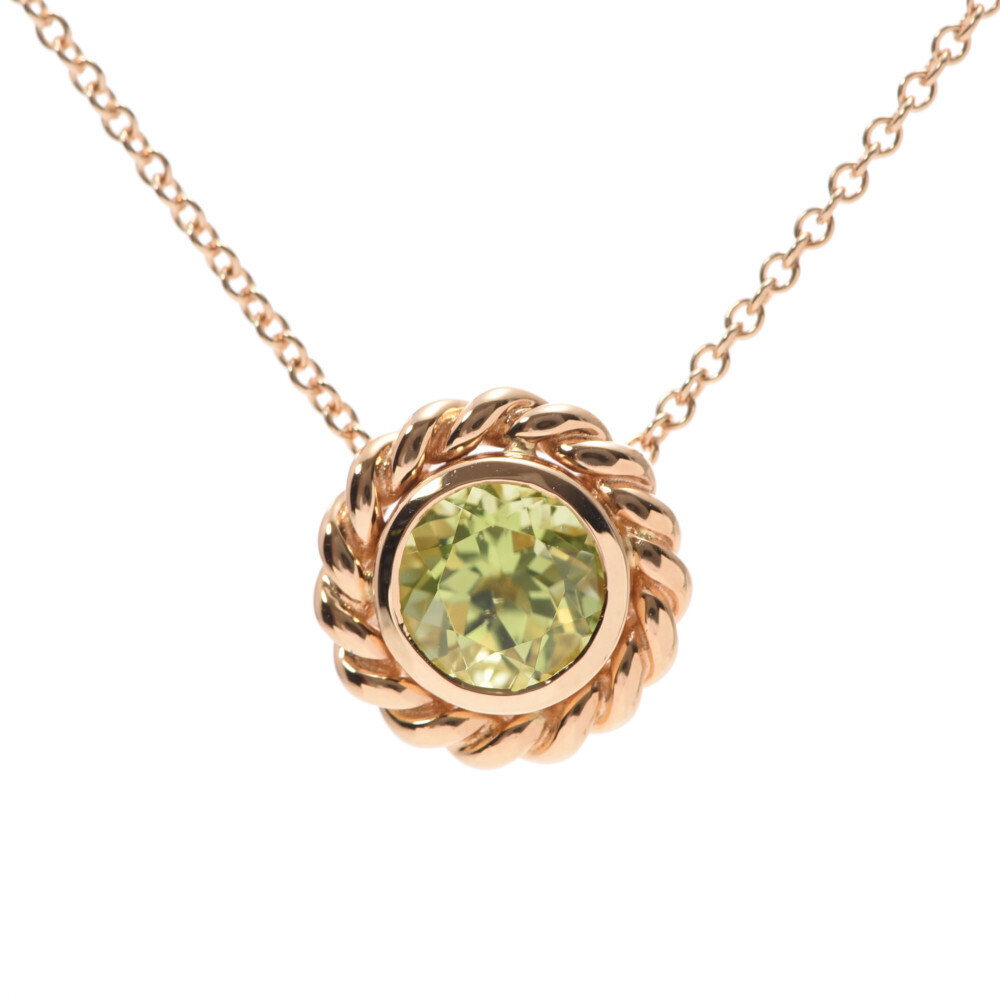 TIFFANY Peridot Necklace Yellow Gold